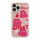 For iPhone 14 Pro Max Ins Style Lovely Pattern Degradable Phone Case(Ghost Pink) - 1