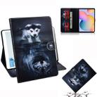 For Galaxy Tab S6 Lite P610 / P615 Colored Drawing Horizontal Flip Leather Case with Holder & Card Slot & Wallet(Wolf and Dog) - 1