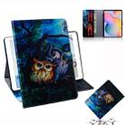 For Galaxy Tab S6 Lite P610 / P615 Colored Drawing Horizontal Flip Leather Case with Holder & Card Slot & Wallet(Oil Owl) - 1