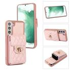 For Samsung Galaxy S22 5G Card Slot Leather Phone Case(Pink) - 1