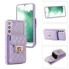 For Samsung Galaxy S21 5G Card Slot Leather Phone Case(Purple) - 1