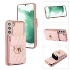 For Samsung Galaxy S21 5G Card Slot Leather Phone Case(Pink) - 1