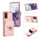 For Samsung Galaxy S20+ Card Slot Leather Phone Case(Pink) - 1