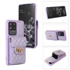 For Samsung Galaxy S20 Ultra Card Slot Leather Phone Case(Purple) - 1