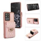 For Samsung Galaxy S20 Ultra Card Slot Leather Phone Case(Pink) - 1
