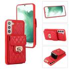 For Samsung Galaxy S21 FE Card Slot Leather Phone Case(Red) - 1