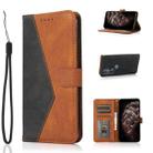 For Motorola Edge+ 2020 Dual-color Stitching Leather Phone Case(Black Brown) - 1