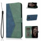 For Motorola Moto G10 / G20 / G30 Dual-color Stitching Leather Phone Case(Blue Green) - 1