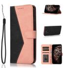 For Motorola Moto G10 / G20 / G30 Dual-color Stitching Leather Phone Case(Black Rose Gold) - 1