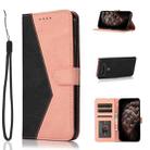 For LG K61 Dual-color Stitching Leather Phone Case(Black Rose Gold) - 1