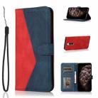 For Sony Xperia 1 Dual-color Stitching Leather Phone Case(Red Blue) - 1