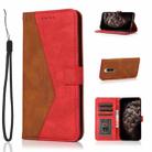 For Sony Xperia 1 Dual-color Stitching Leather Phone Case(Brown Red) - 1