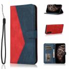 For Sony Xperia 1 II Dual-color Stitching Leather Phone Case(Red Blue) - 1