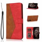 For Sony Xperia 1 II Dual-color Stitching Leather Phone Case(Brown Red) - 1