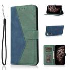For Sony Xperia 5 Dual-color Stitching Leather Phone Case(Blue Green) - 1