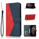 For Sony Xperia 5 Dual-color Stitching Leather Phone Case(Red Blue) - 1