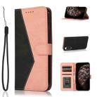 For Sony Xperia 5 Dual-color Stitching Leather Phone Case(Black Rose Gold) - 1