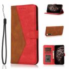 For Sony Xperia 5 Dual-color Stitching Leather Phone Case(Brown Red) - 1