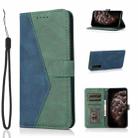 For Sony Xperia 5 III Dual-color Stitching Leather Phone Case(Blue Green) - 1