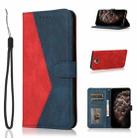 For Sony Xperia 10 Dual-color Stitching Leather Phone Case(Red Blue) - 1