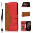 For Sony Xperia 10 II Dual-color Stitching Leather Phone Case(Brown Red) - 1