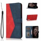 For Sony Xperia L3 Dual-color Stitching Leather Phone Case(Red Blue) - 1