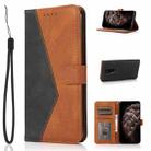 For OnePlus 8 Pro Dual-color Stitching Leather Phone Case(Black Brown) - 1