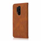 For OnePlus 8 Pro Dual-color Stitching Leather Phone Case(Brown Red) - 3