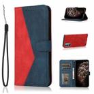 For OnePlus Nord N200 5G Dual-color Stitching Leather Phone Case(Red Blue) - 1