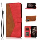 For OnePlus Nord N200 5G Dual-color Stitching Leather Phone Case(Brown Red) - 1