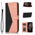 For OPPO A5 2020 / A9 2020 Dual-color Stitching Leather Phone Case(Black Rose Gold) - 1