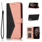 For OPPO A52 / A92 Dual-color Stitching Leather Phone Case(Black Rose Gold) - 1