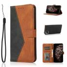 For OPPO A53 5G / A72 5G / A73 5G Dual-color Stitching Leather Phone Case(Black Brown) - 1
