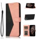 For OPPO A53 5G / A72 5G / A73 5G Dual-color Stitching Leather Phone Case(Black Rose Gold) - 1