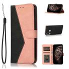 For Huawei P30 lite Dual-color Stitching Leather Phone Case(Black Rose Gold) - 1