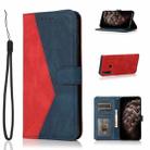 For Honor 10i / Honor 20 lite Dual-color Stitching Leather Phone Case(Red Blue) - 1