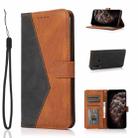 For Honor 10i / Honor 20 lite Dual-color Stitching Leather Phone Case(Black Brown) - 1