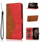 For Honor 10i / Honor 20 lite Dual-color Stitching Leather Phone Case(Brown Red) - 1