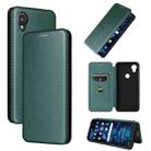 For Kyocera Digno SX3 KYG02 Carbon Fiber Texture Flip Leather Phone Case(Green) - 1