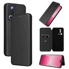 For Xiaomi 13 Lite Carbon Fiber Texture Flip Leather Phone Case(Black) - 1