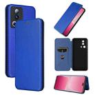 For Xiaomi 13 Lite Carbon Fiber Texture Flip Leather Phone Case(Blue) - 1