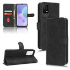 For TCL 408 Skin Feel Magnetic Flip Leather Phone Case(Black) - 1