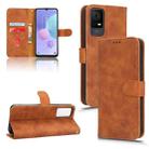 For TCL 408 Skin Feel Magnetic Flip Leather Phone Case(Brown) - 1