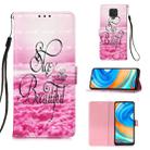 For Xiaomi Redmi Note 9S 3D Painting Horizontal Flip Leather Case with Holder & Card Slot & Lanyard(Beautiful) - 1