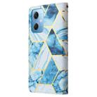 For Xiaomi Redmi Note 12 5G Global India / Poco X5 Marble Bronzing Stitching Leather Phone Case(Blue) - 3