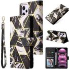 For Xiaomi Redmi Note 12 Pro 5G Global India / Note 12 Pro 5G Speed Edition / Poco X5 Pro Marble Bronzing Stitching Leather Phone Case(Black) - 1