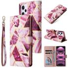 For Xiaomi Redmi Note 12 Pro 5G Global India / Note 12 Pro 5G Speed Edition / Poco X5 Pro Marble Bronzing Stitching Leather Phone Case(Purple) - 1