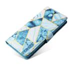 For Xiaomi Redmi Note 12 Pro+ 5G Global India / Note 12 Explorer Marble Bronzing Stitching Leather Phone Case(Blue) - 6