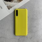 For Huawei Enjoy 10s Shockproof Frosted TPU Protective Case(Yellow) - 1