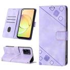 For Realme 10 5G Skin-feel Embossed Leather Phone Case(Light Purple) - 1